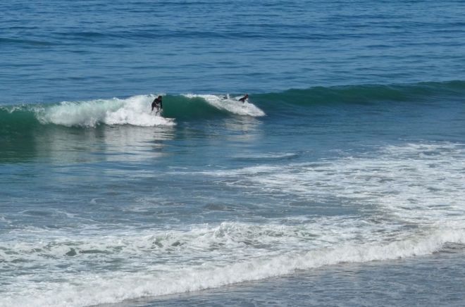 two surfers