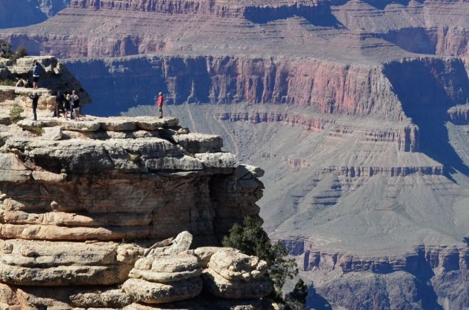 Lone pose on ledge South Rim