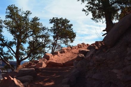 detail of arduous Kaibab trail 2