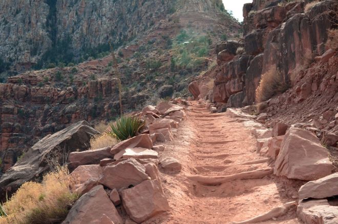 detail of arduous Kaibab trail