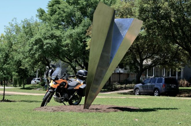 Paper airplane made of steel
