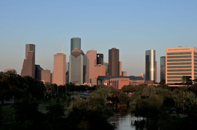 Houston skyline 8 o'clock