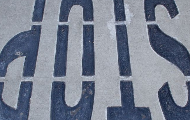 Upside down stop sign